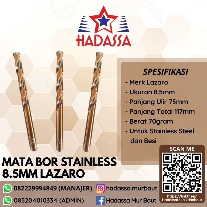 Mata Bor Stainless 8koma5mm Lazaro