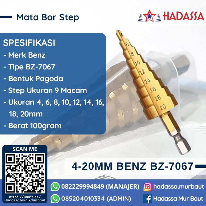 Mata Bor Step 4-20mm Benz BZ-7067