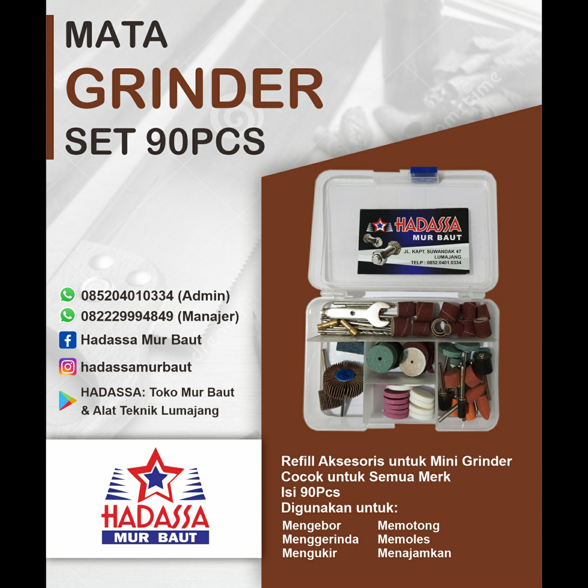 Mata Grinder Set 90Pcs