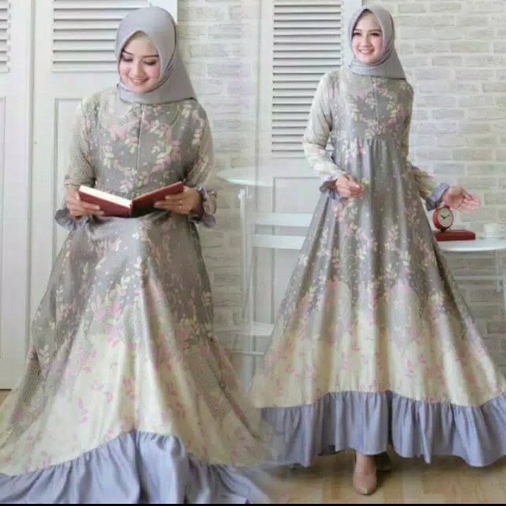 Maxi Gamis Naswa LD110 PJ140 Maxmara Balotelli Busui Belakang Karet 2