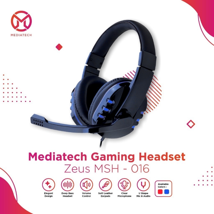 Mediatech Headphone Gaming  Zeus MSH 016  Microphone Pakai Kabel  5 3