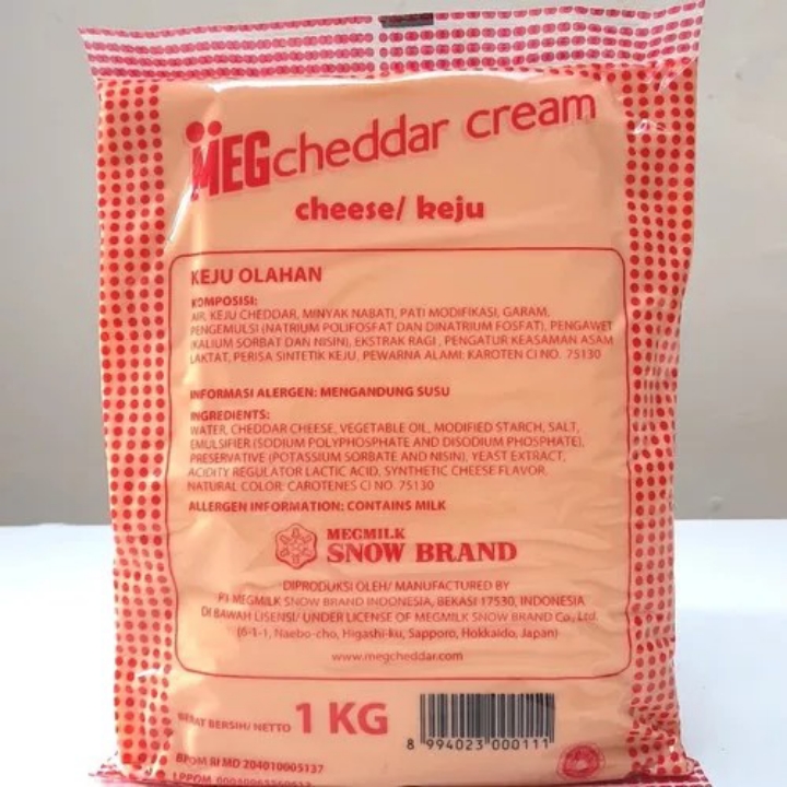 Meg Cheddar Cream Cheese 1 kg