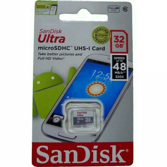 Memory card Microsd Sandisk Iltra Ori 32Gb Class 10 