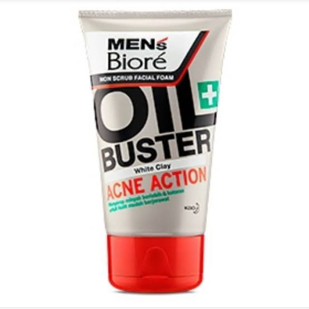 Mens Biore Facial Foam Acne Oil Tube