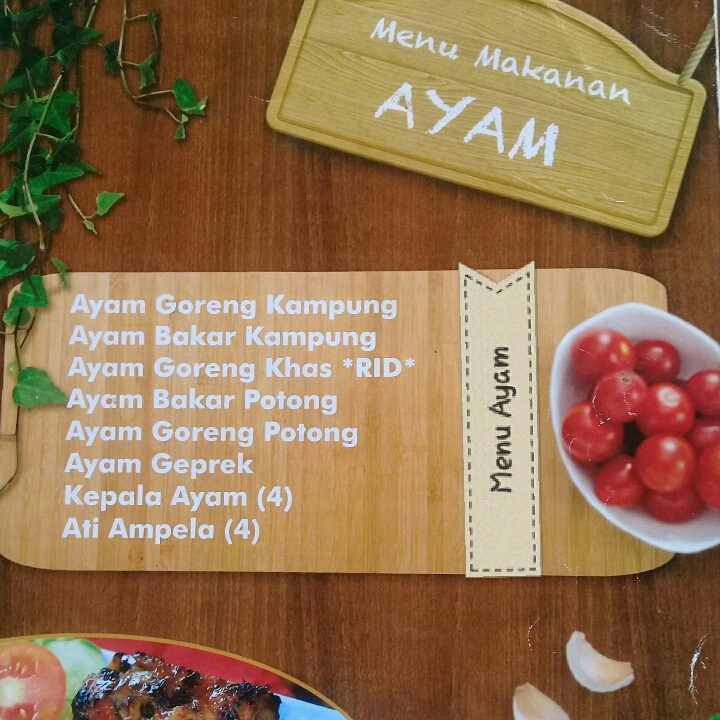 Menu Makanan Ayam