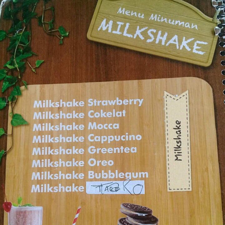 Menu Minuman Milkshake