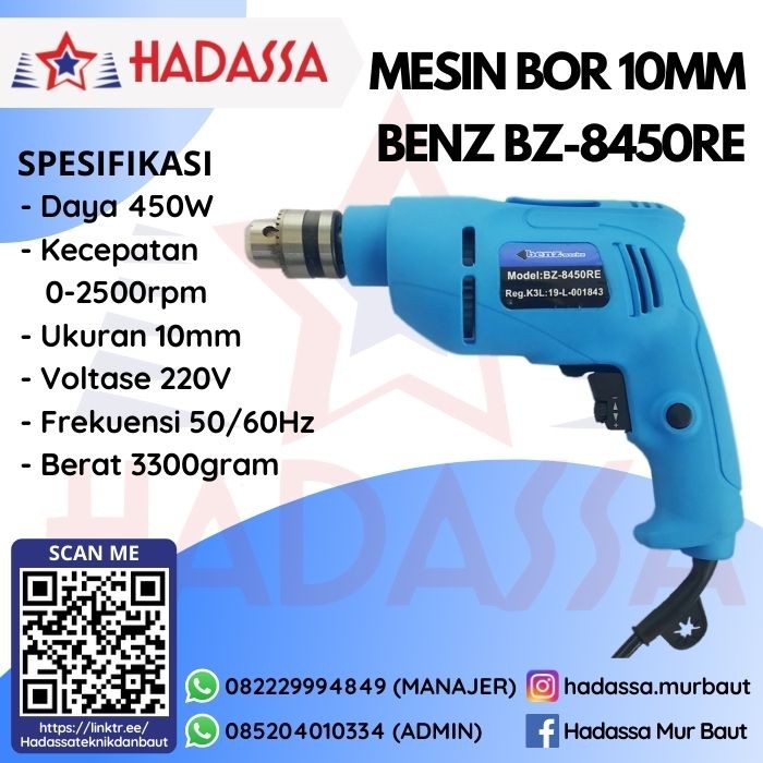 Mesin Bor 10mm Benz BZ-8450RE