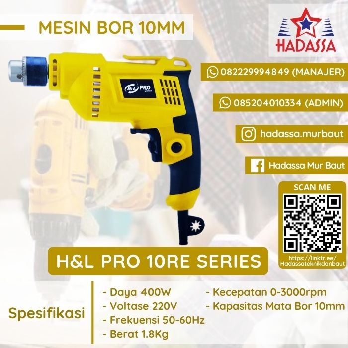 Mesin Bor 10mm HL PRO 10RE Series