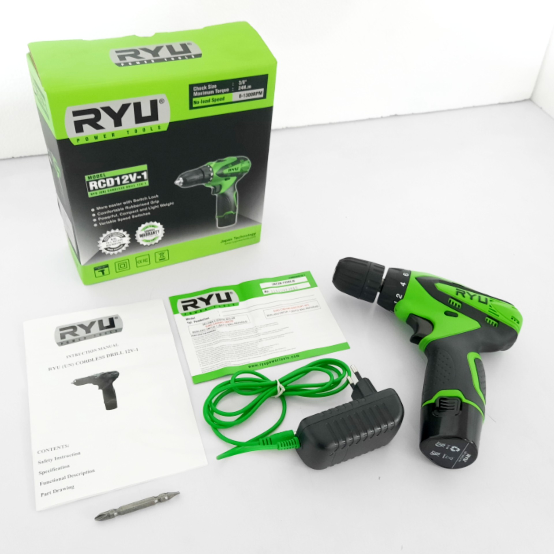 Mesin Bor Cordless Ryu RCD12V-1 4