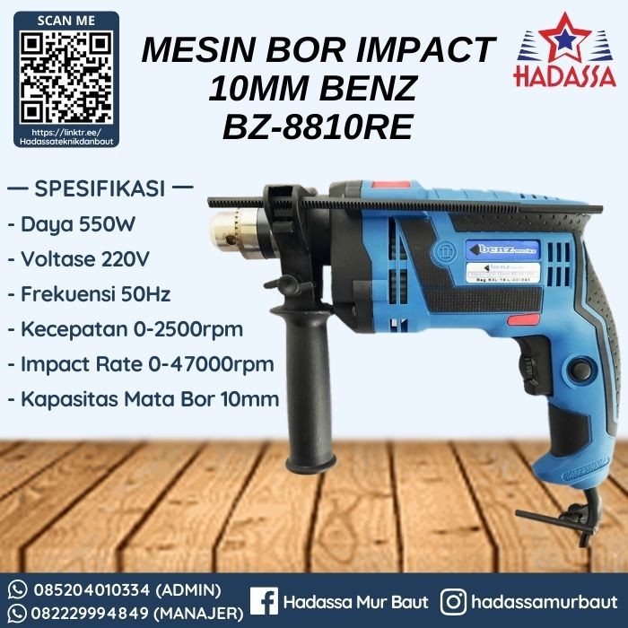 Mesin Bor Impact 10mm Benz BZ-8810RE