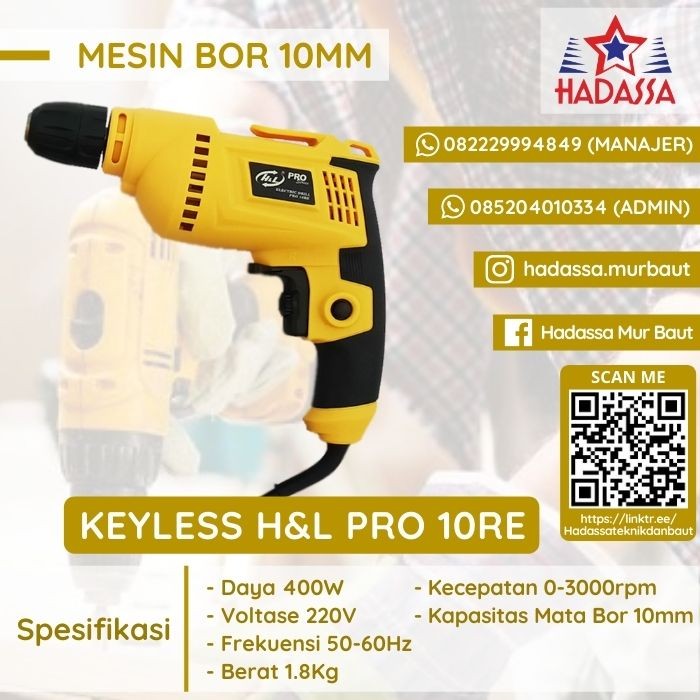 Mesin Bor Keyless HnL PRO 10RE