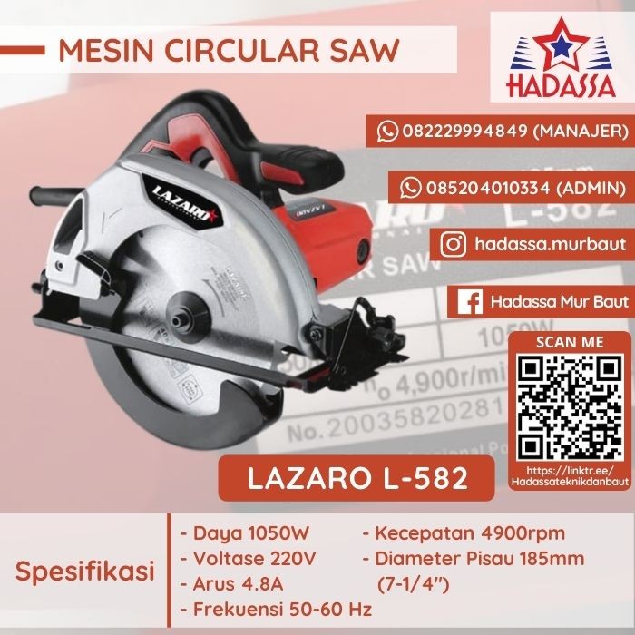 Mesin Circular Saw Lazaro L-582