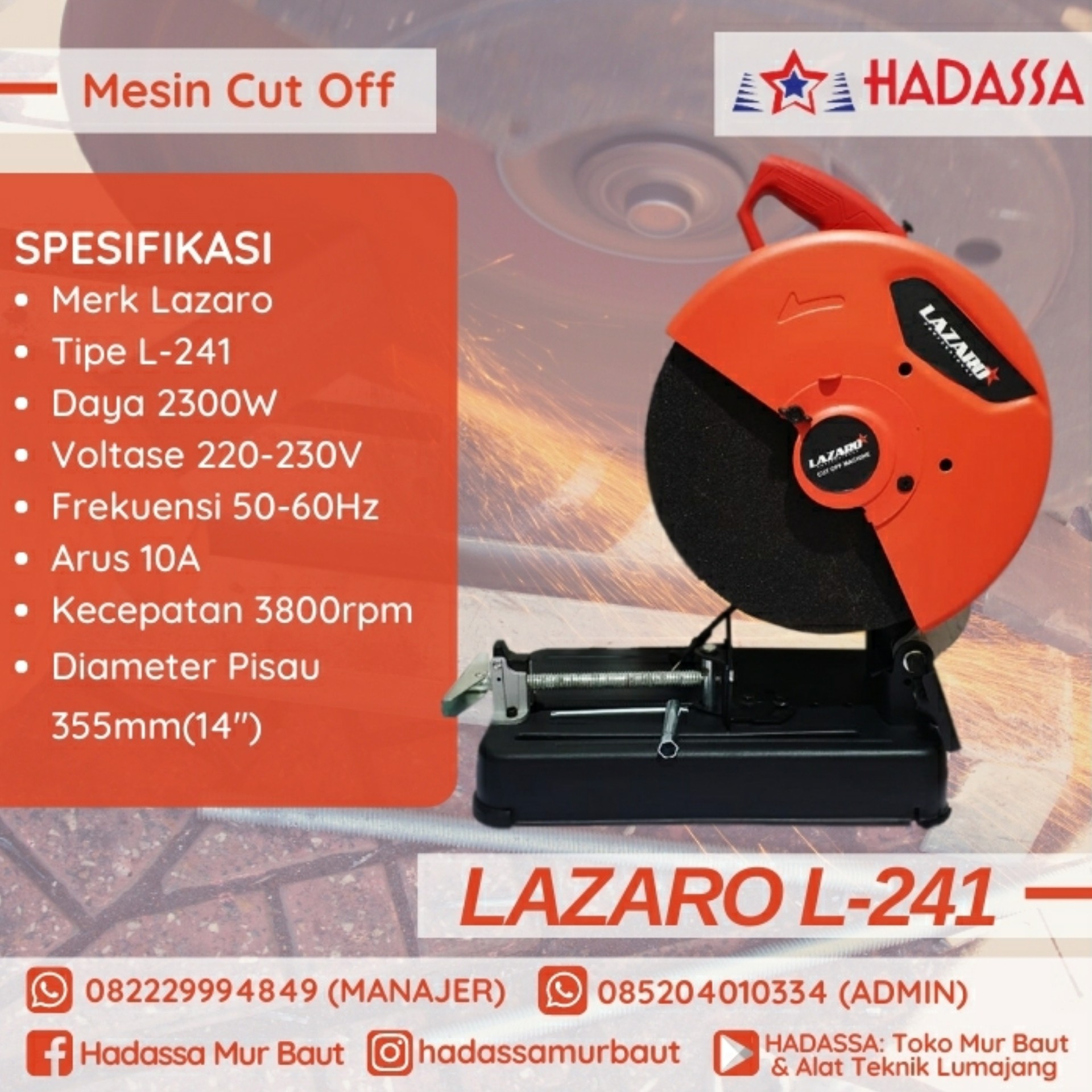 Mesin Cut Off Lazaro L-241