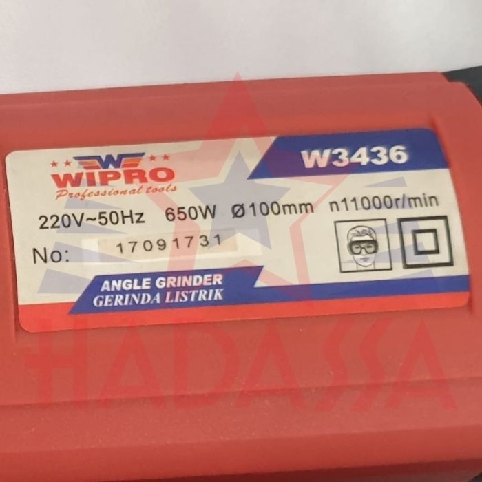 Mesin Gerinda Tangan 4Inci Wipro W3436 4