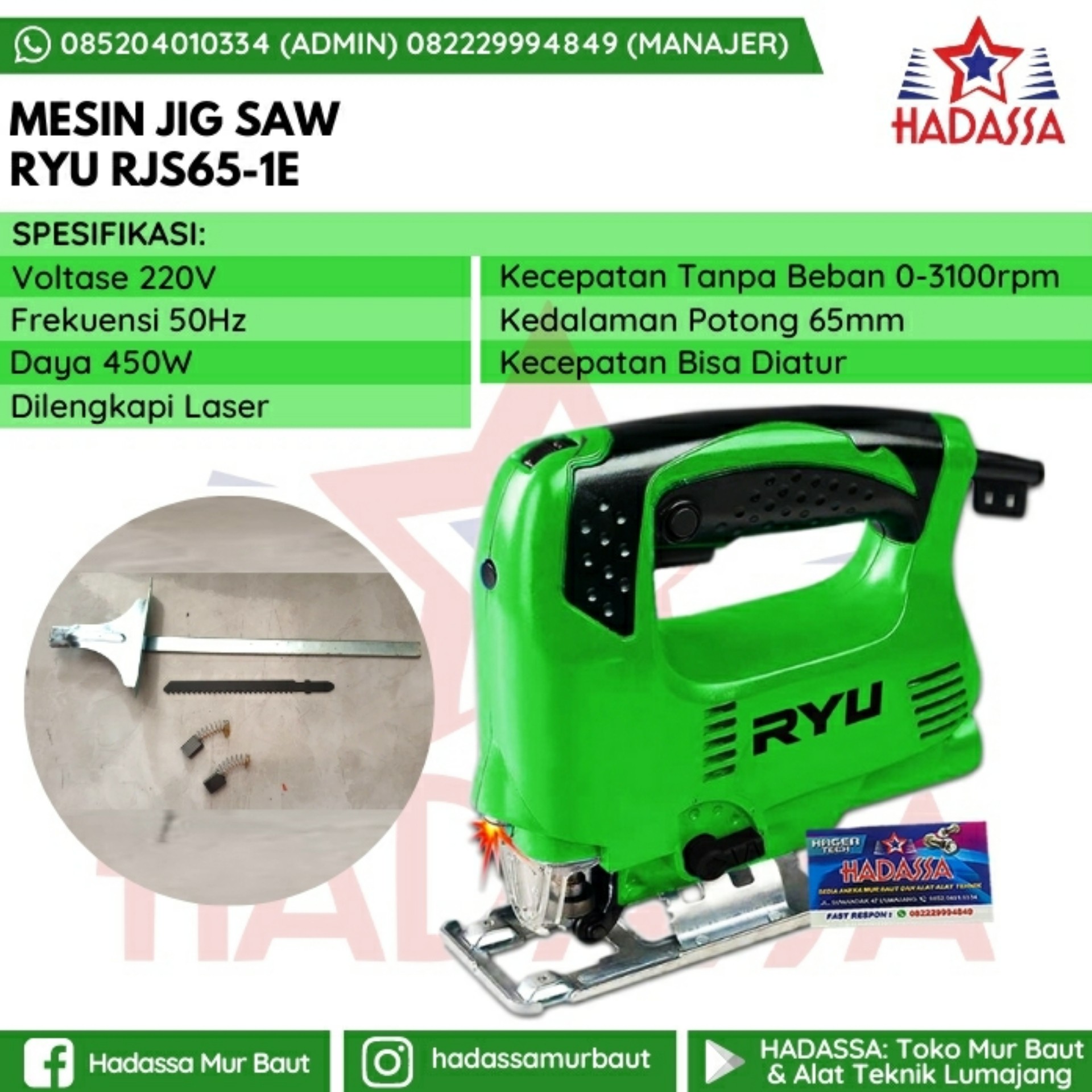 Mesin Jig Saw Ryu RJS65-1E