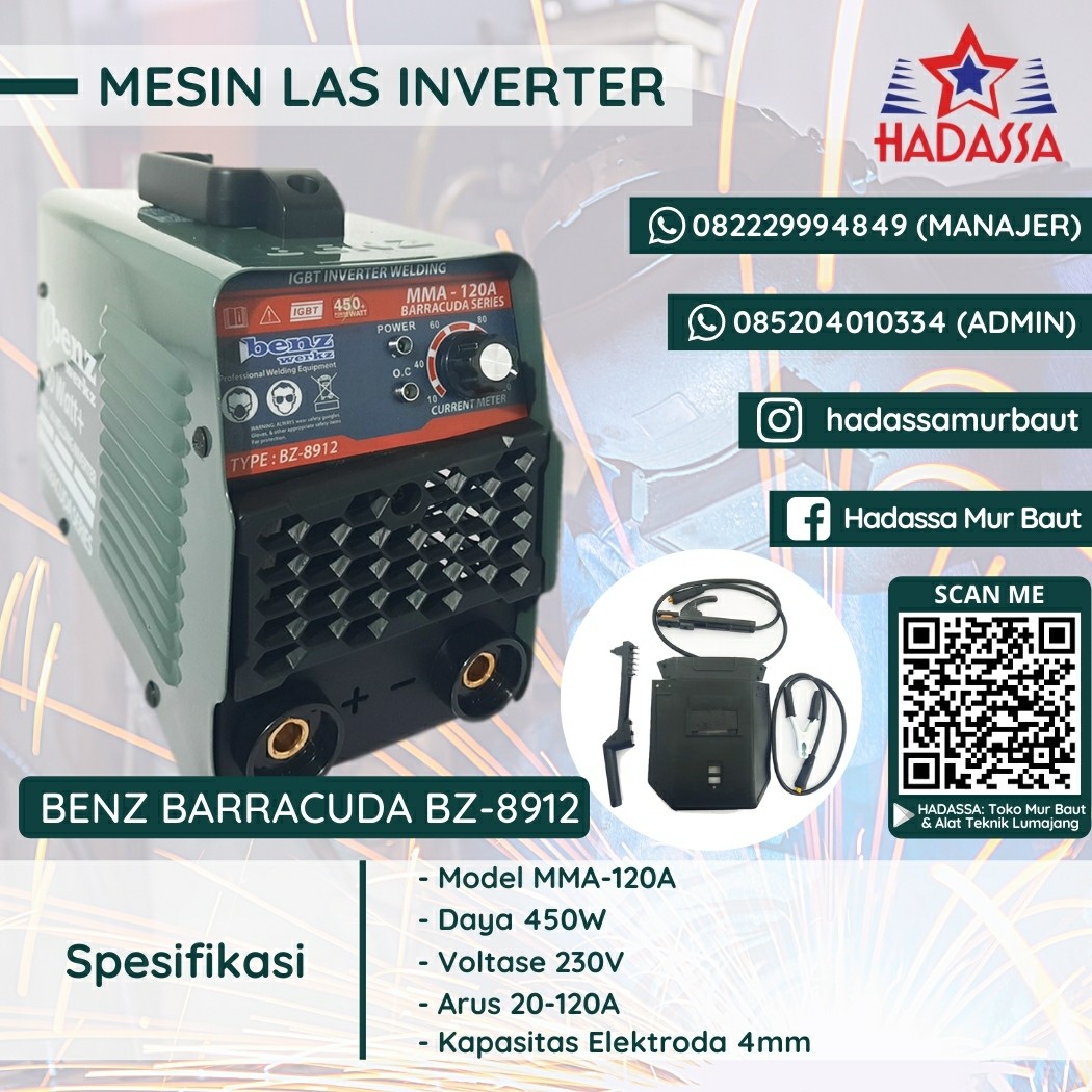 Mesin Las Inverter Benz Barracuda BZ-8912
