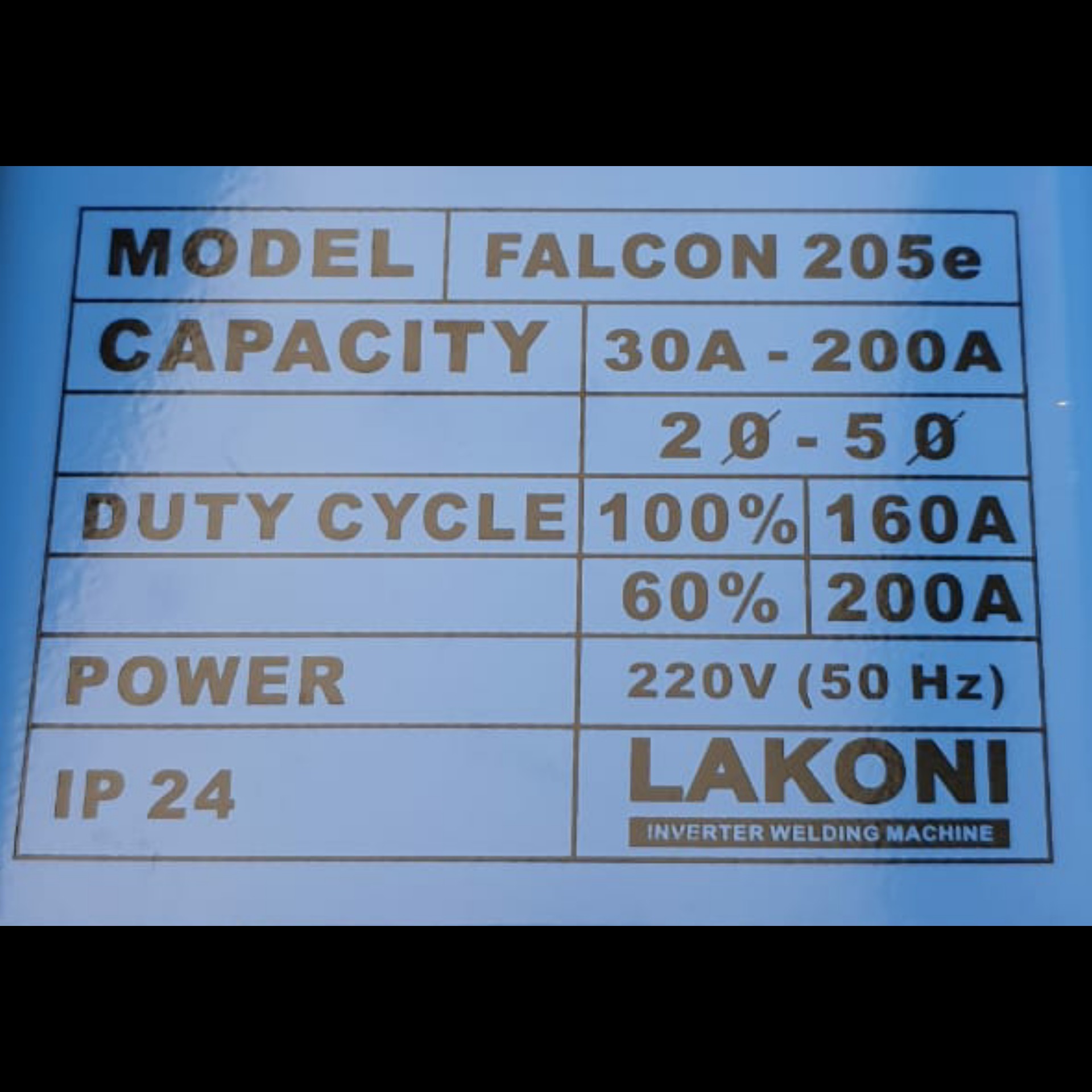 Mesin Las Inverter Lakoni Falcon 205E 5
