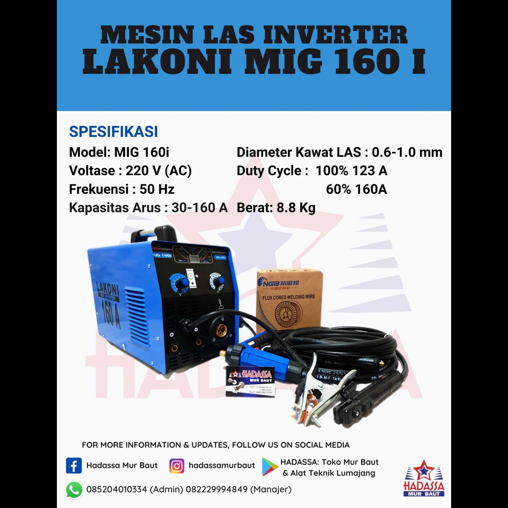 Mesin Las Inverter Lakoni MIG 160i