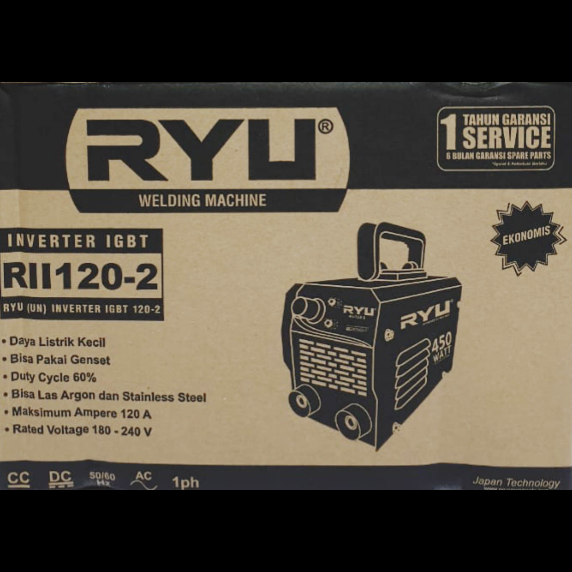 Mesin Las Inverter Ryu RII120-2 5