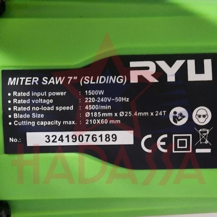 Mesin Miter Saw 7 Inci Ryu RMS 180-1 5