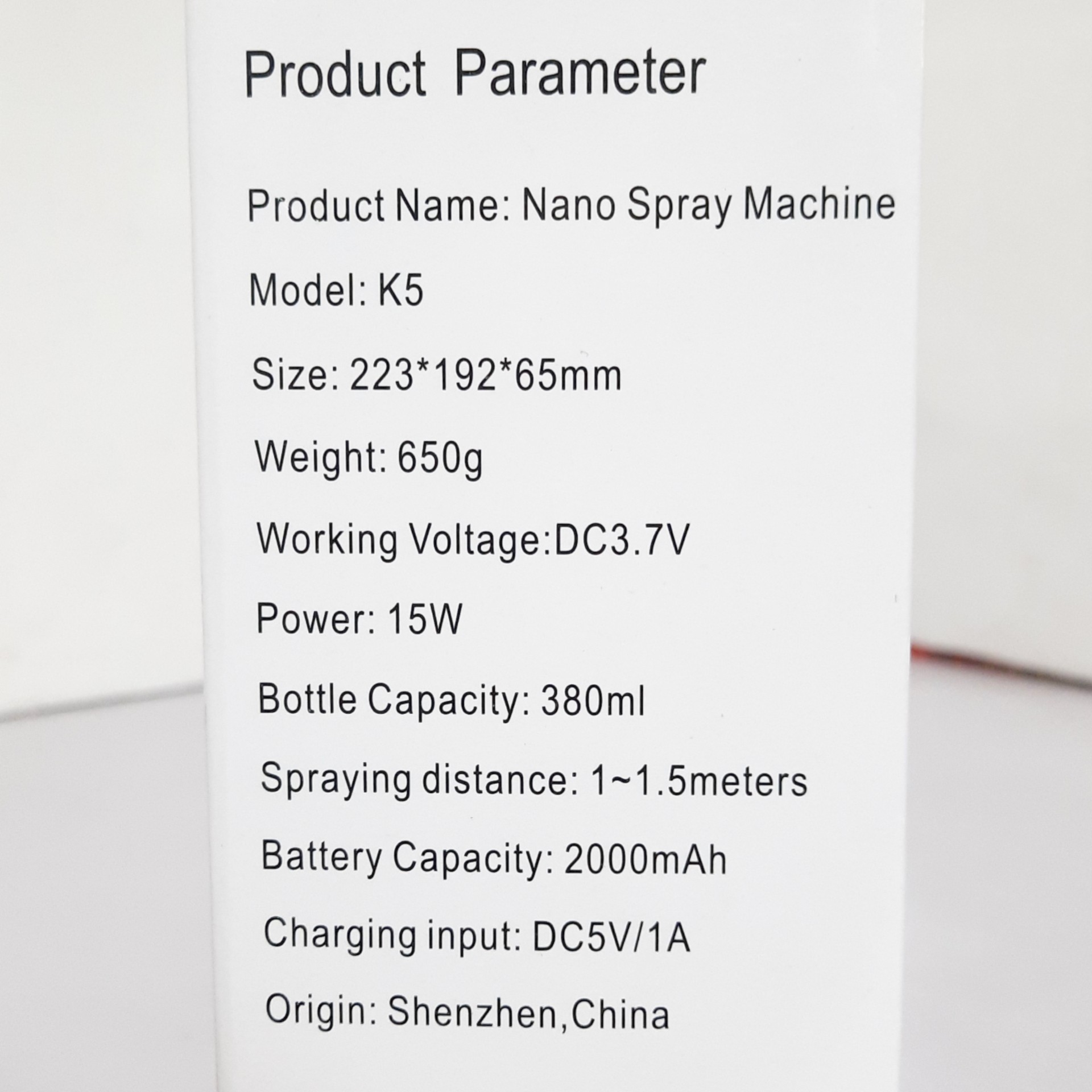 Mesin Nano Spray K5 5