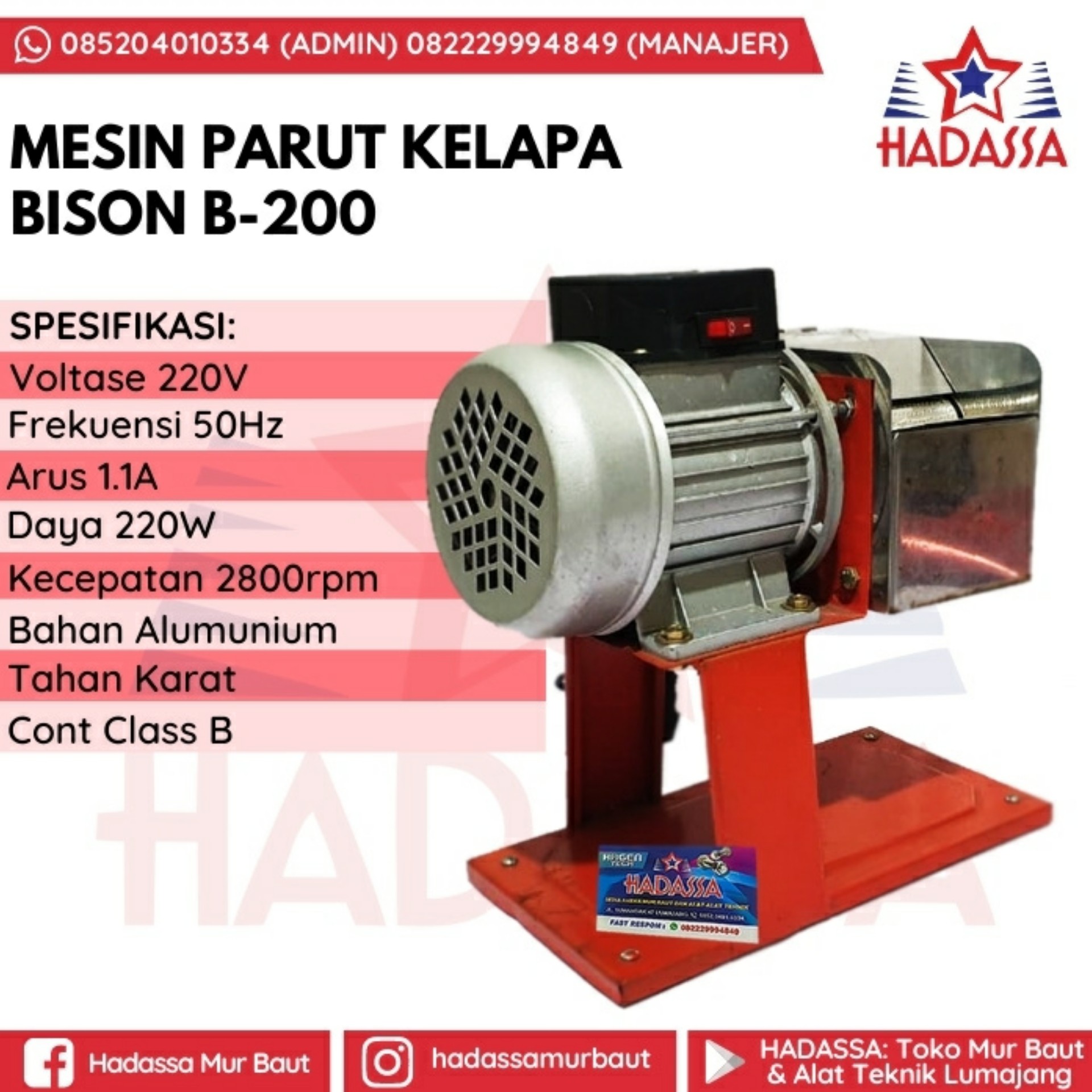 Mesin Parut Kelapa Bison B-200