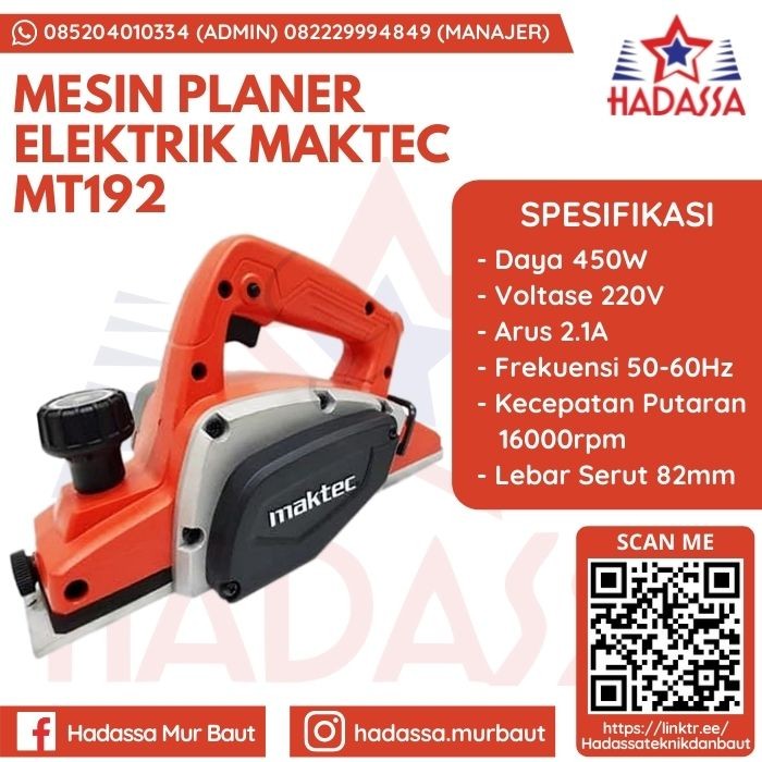 Mesin Planer Elektrik Maktec MT192