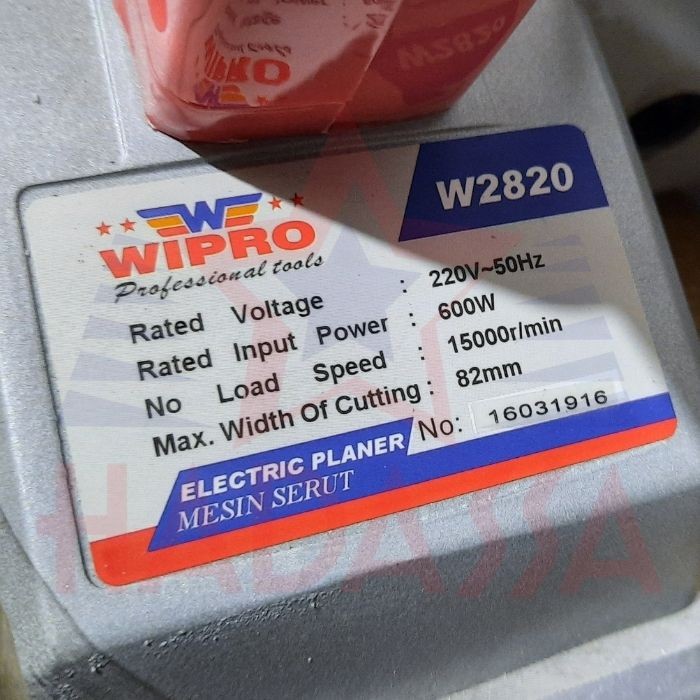 Mesin Planer Elektrik Wipro W2820 5