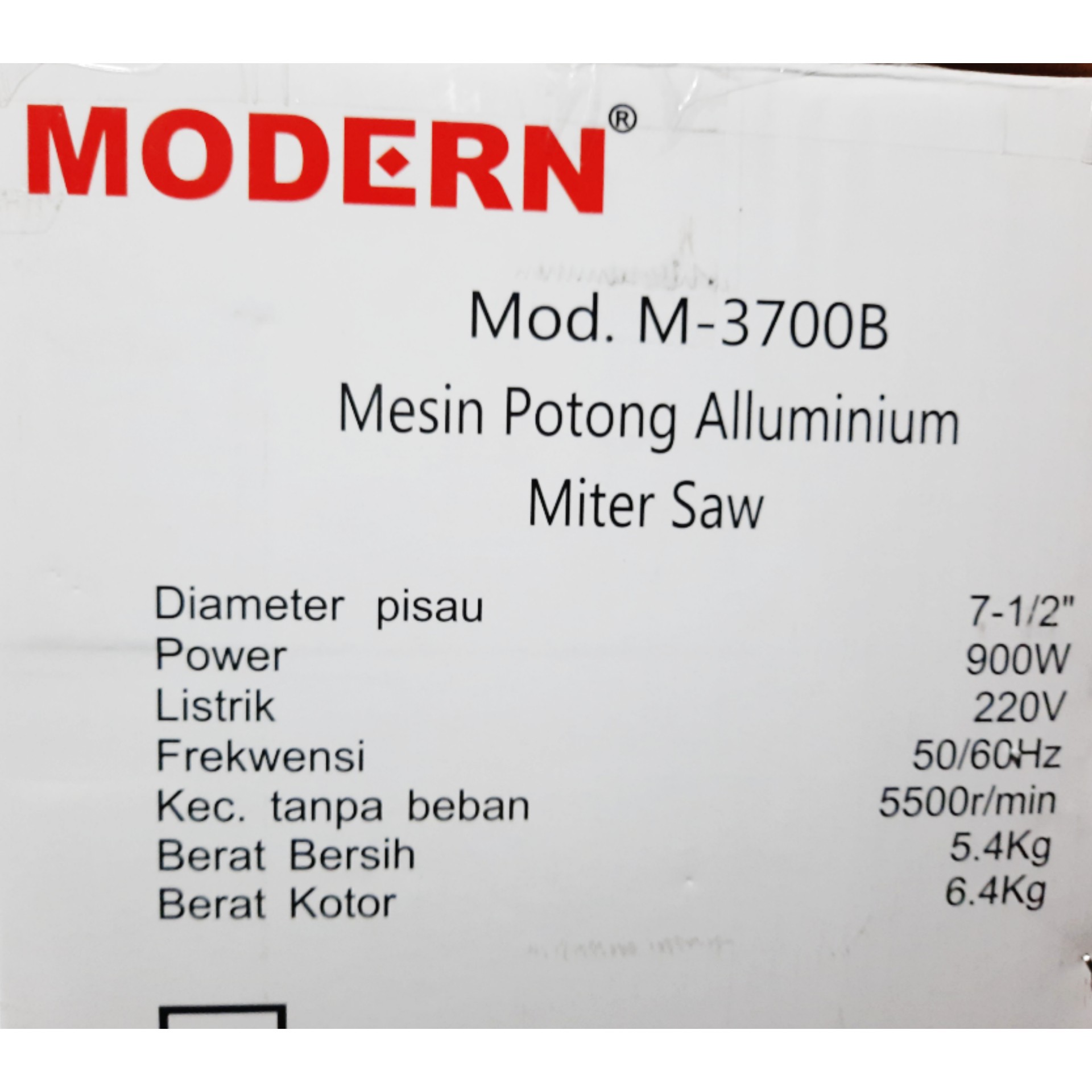 Mesin Potong Alumunium Modern M-3700B 5