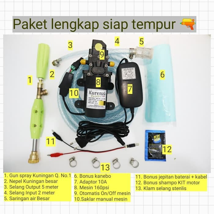 Mesin Power Sprayer Portable Alat Cuci Motor Mobil Steam 2