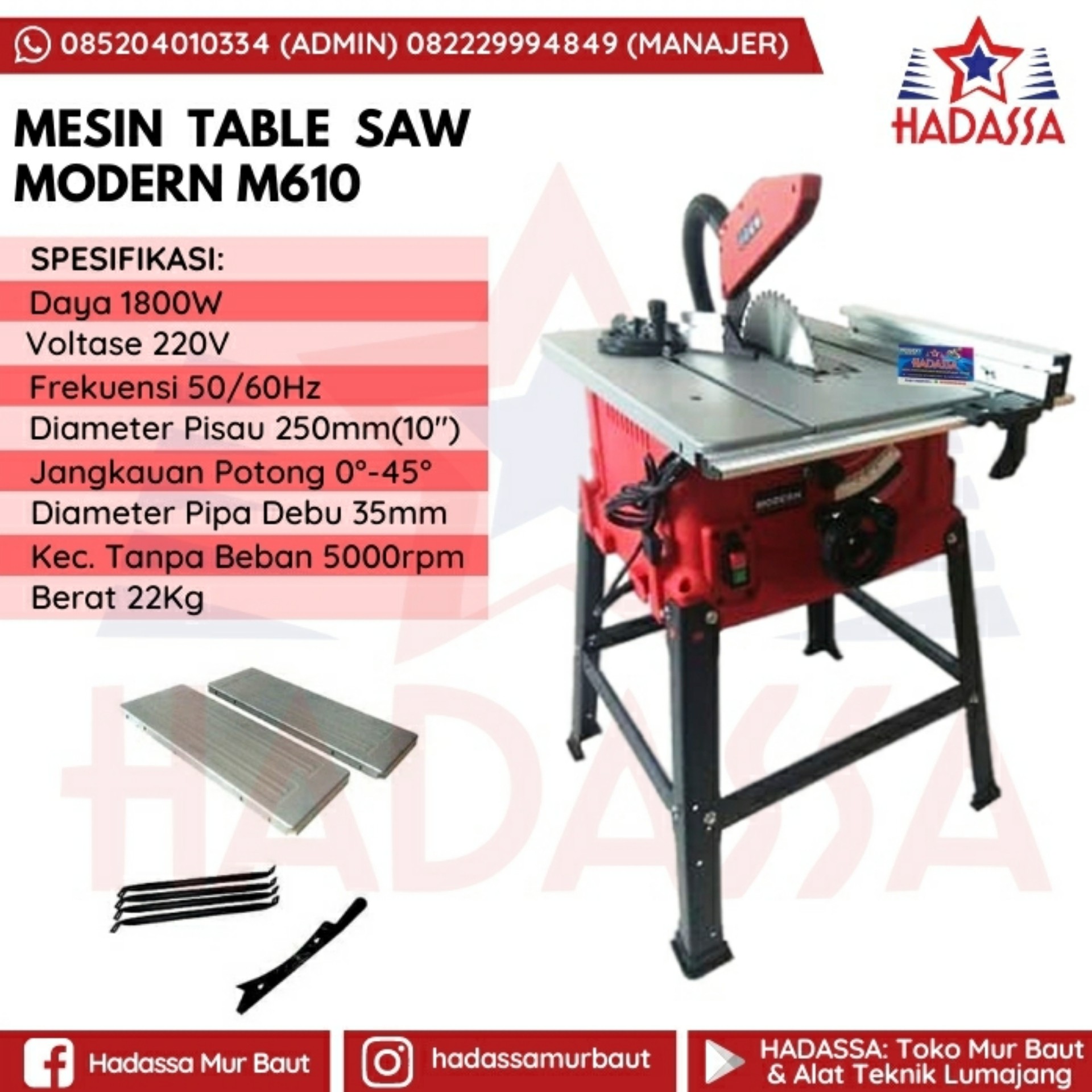 Mesin Table Saw Modern M610