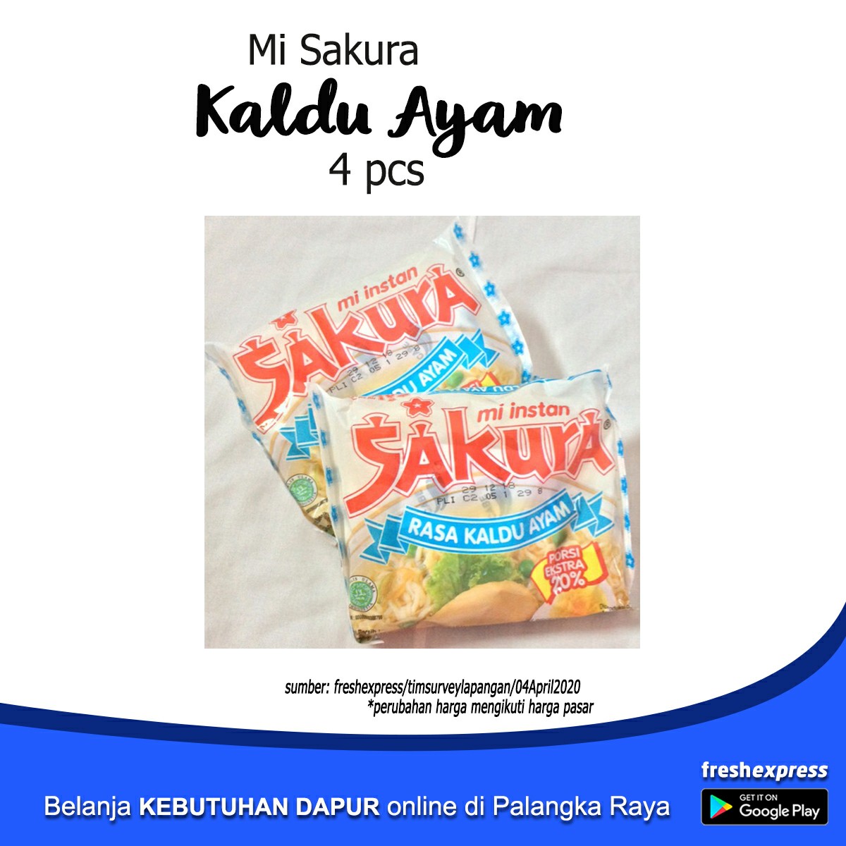 Mi Sakura Kaldu Ayam 4 Pcs