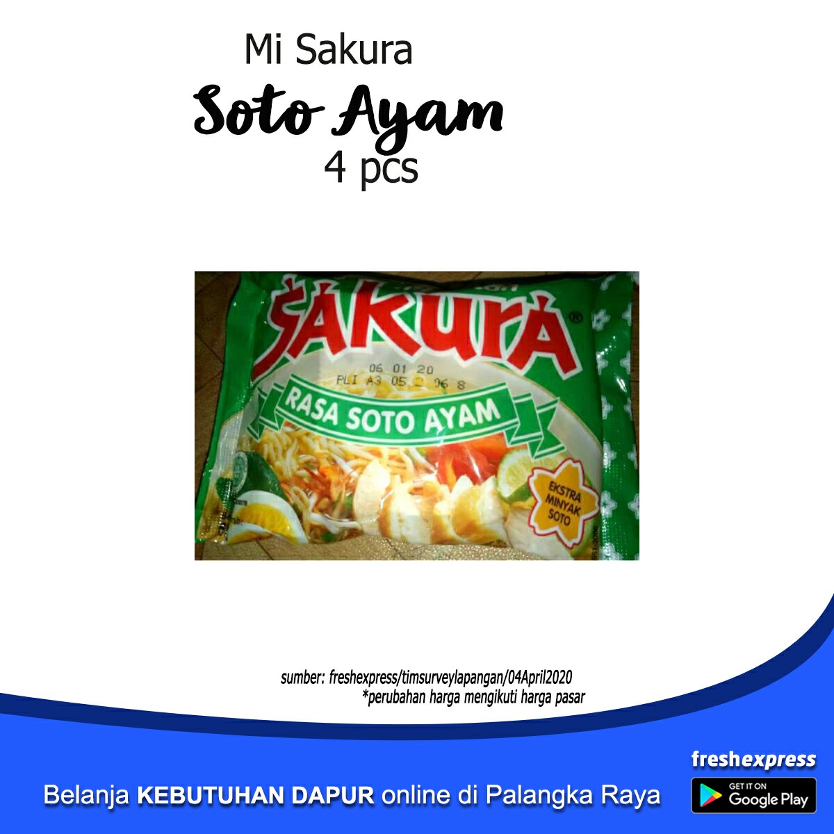 Mi Sakura Soto Ayam 4 Pcs