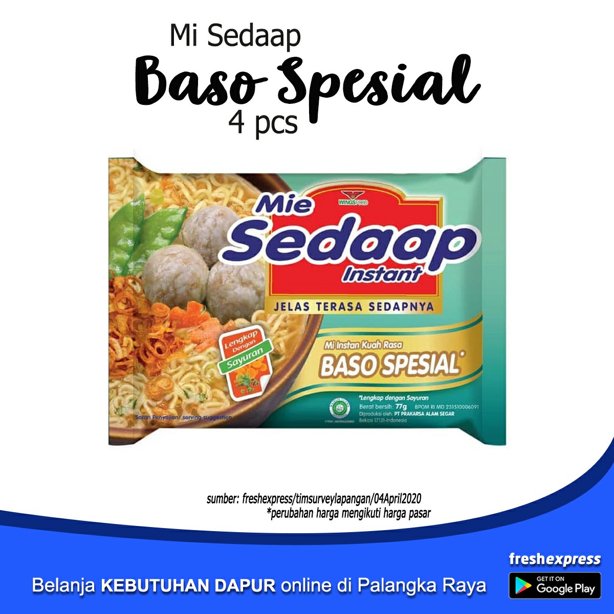 Mi Sedaap Baso Spesial 4 Pcs