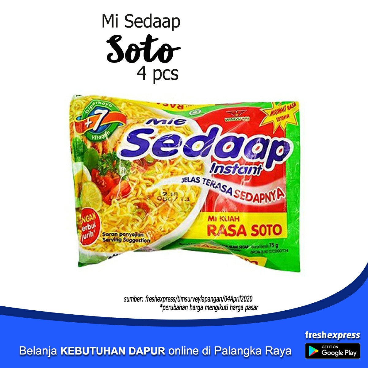 Mi Sedaap Soto 4 pcs