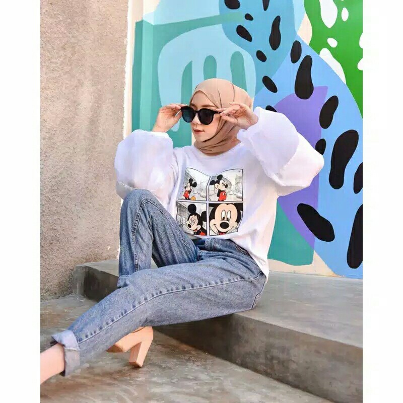 Mickey Stradi Oversize  - ATASAN WANITA - BAJU BLOUSE - PAKAIAN TERLAR 2