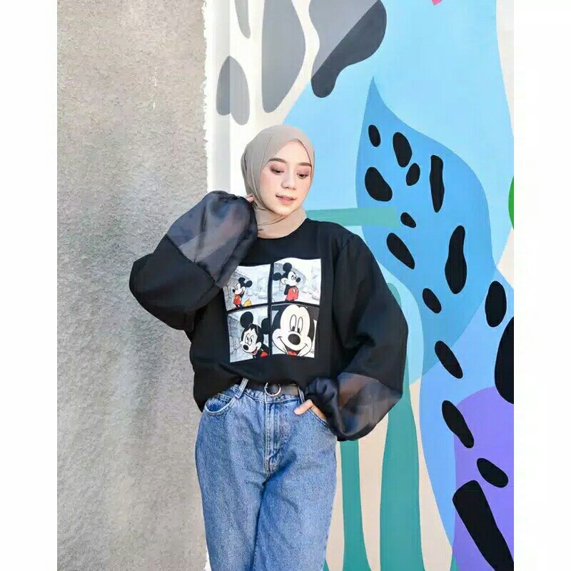 Mickey Stradi Oversize  - ATASAN WANITA - BAJU BLOUSE - PAKAIAN TERLAR 3