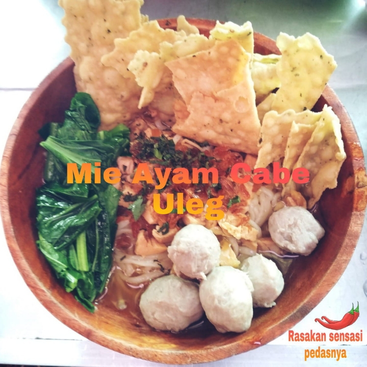 Mie Ayam Cabe Uleg Pangsit Kering