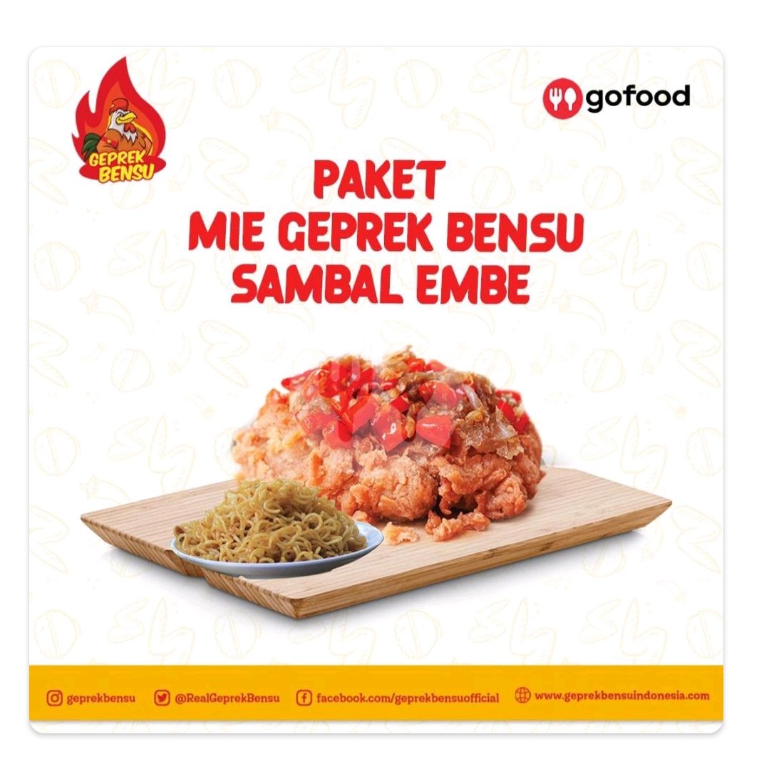 Mie Geprek Bensu Sambal Embe