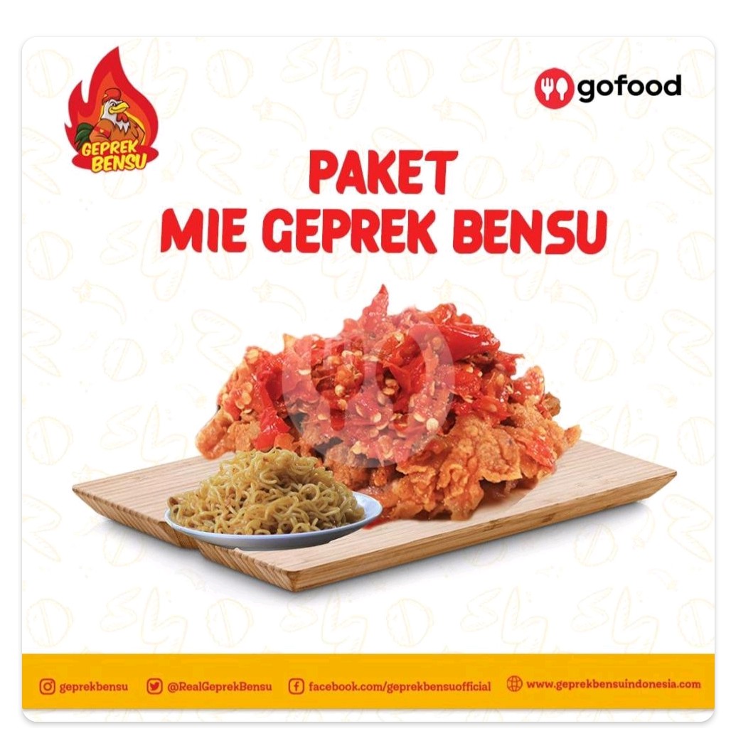 Mie Geprek Bensu Sambal Original