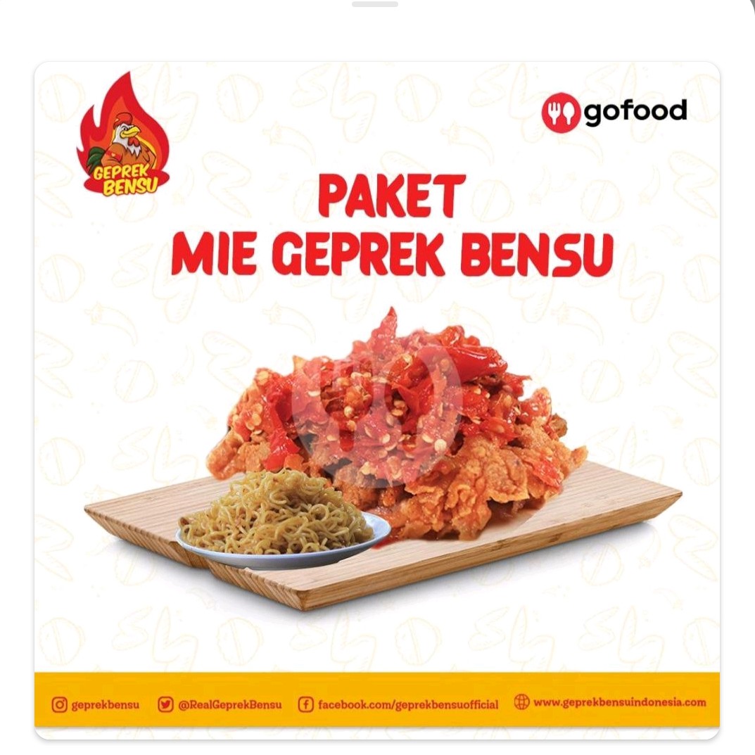 Mie Geprek Bensu Sambal Original Level 15