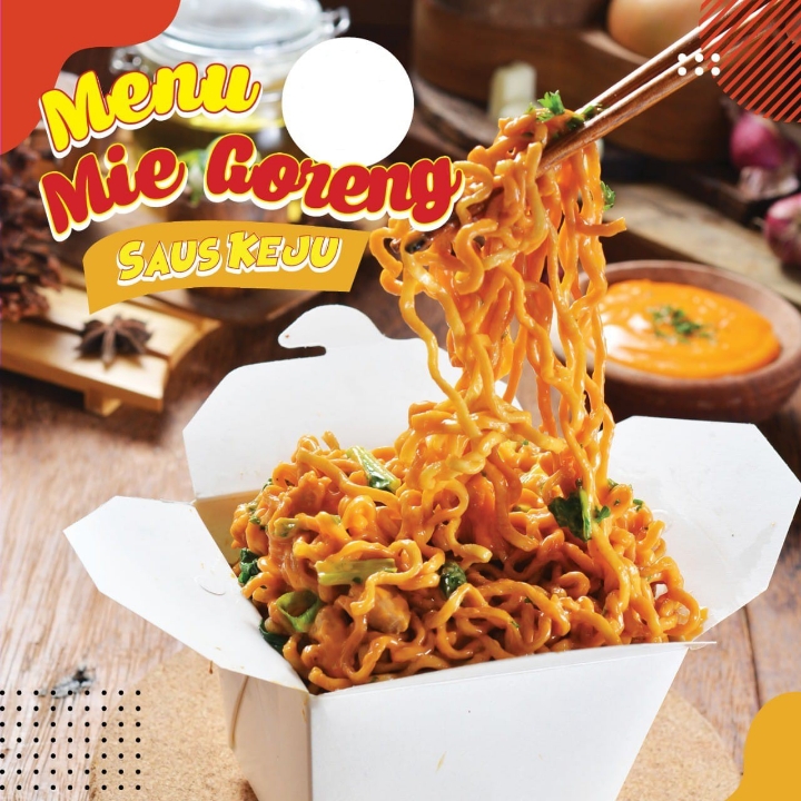 Mie Goreng Saus Keju