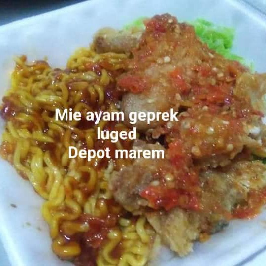 Mie Marem ayam Geprek