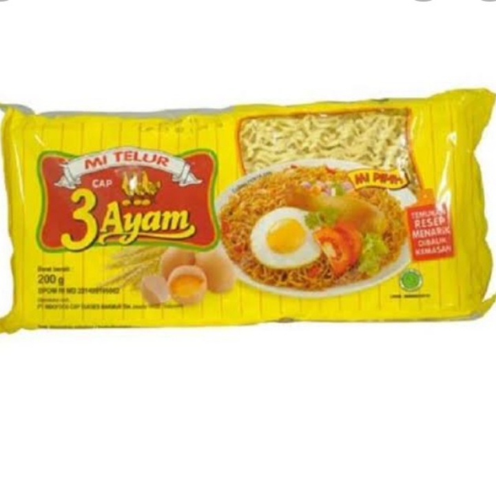 Mie Telor Kuning Tiga Ayam 200 gram