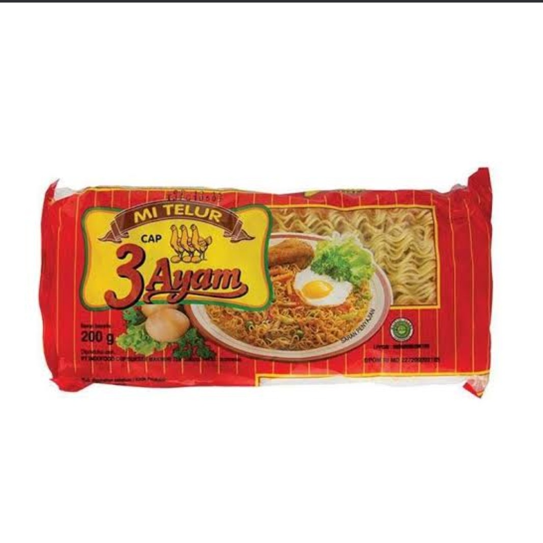 Mie Telur Cap 3 Ayam 200g