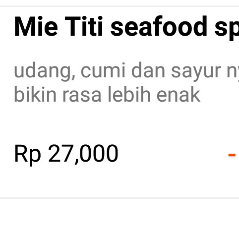 Mie Titi Seafood Spesial