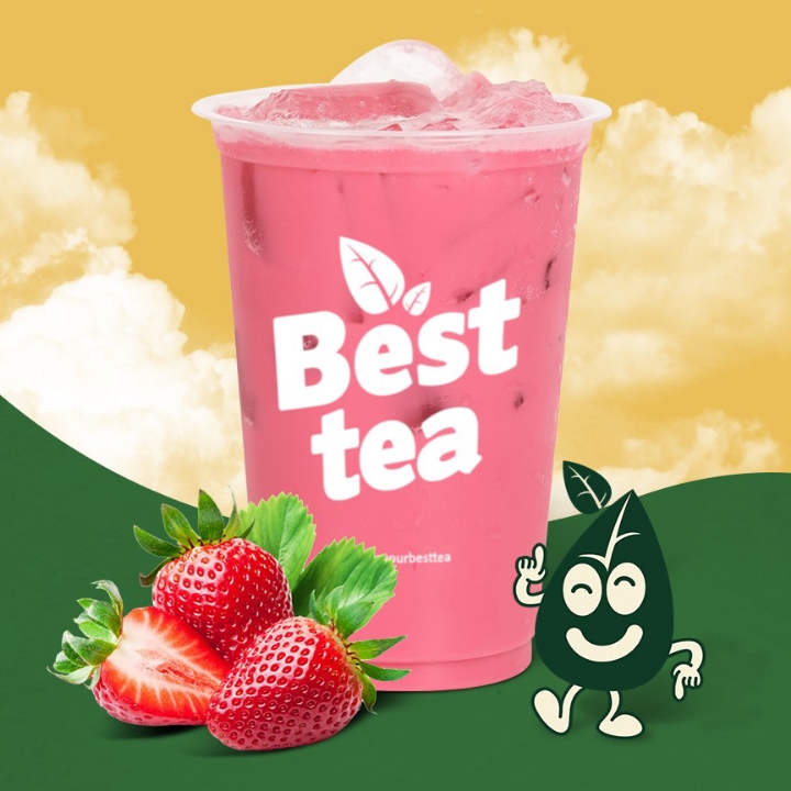 Milk Tea Strawberry Minuman