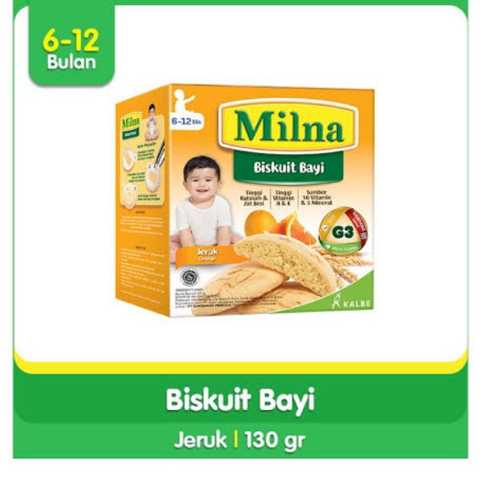 Milna Biscuit Bayi Dha Orange Kotak 130g