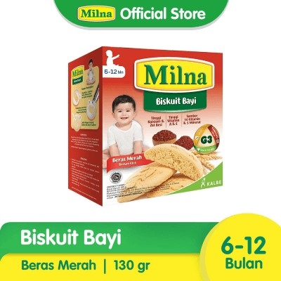 Milna Biskuit Bayi Beras Merah 130g