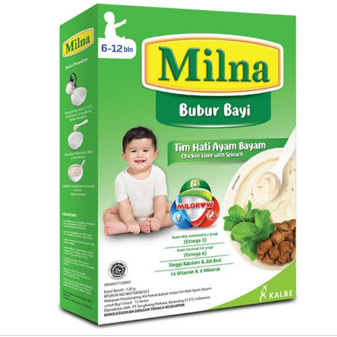 Milna Bubur Bayi Tim Hati Ayam Bayam 120g